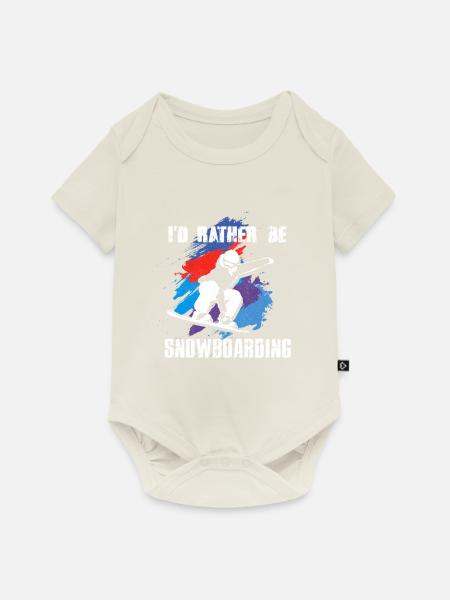 Snowboard Snowboarder Snowboarden - Baby Premium Kurzarmbody - Naturweiß