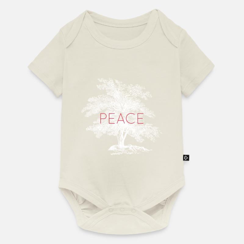 paix - Body à manches courtes Premium Bébé - blanc cassé