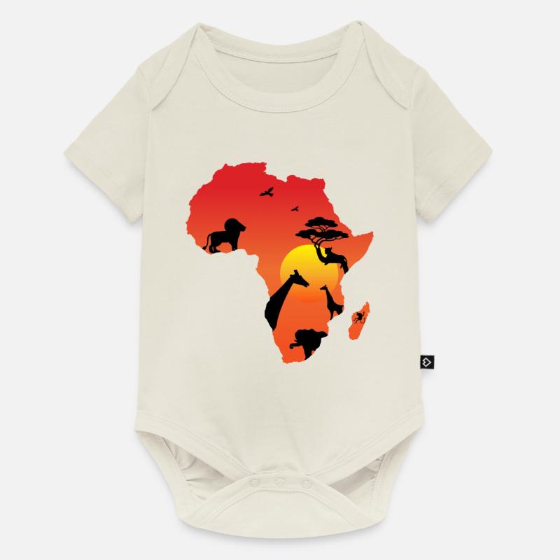 Afrique - Body à manches courtes Premium Bébé - blanc cassé