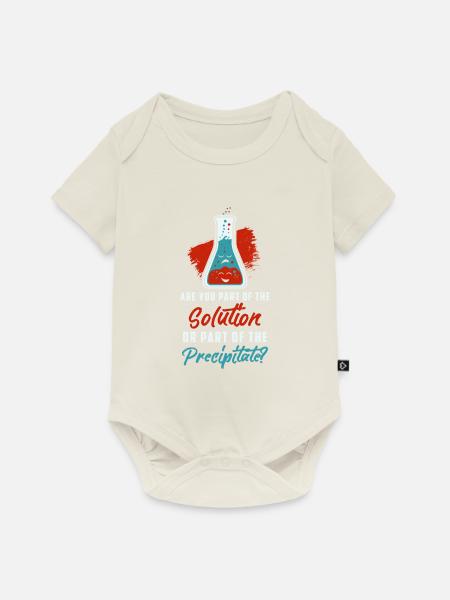 Bist du Teil der Lösung oder Teil des ... - Baby Premium Kurzarmbody - Naturweiß