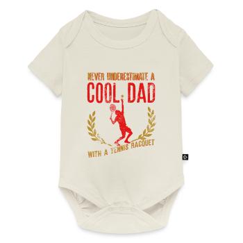 Never Underestimate A Cool Dad With A Racquet - Baby Premium short-sleeve bodysuit - off white - Front