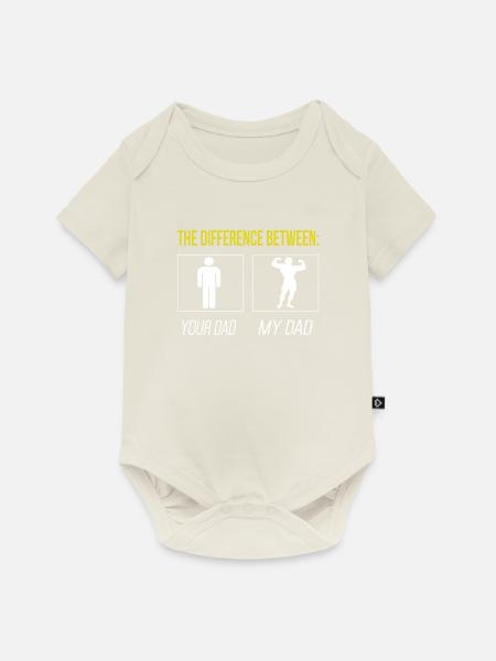 Dein Dad, mein Dad,dein Vater mein Vater, Geschenk - Baby Premium Kurzarmbody - Naturweiß