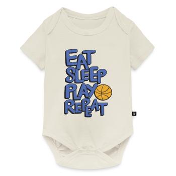 EAT SLEEP PLAY BASKETBALL REPEAT - Baby Premium Kurzarmbody - Naturweiß - Vorne