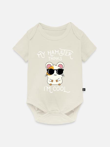 Hamster - Baby Premium Kurzarmbody - Naturweiß