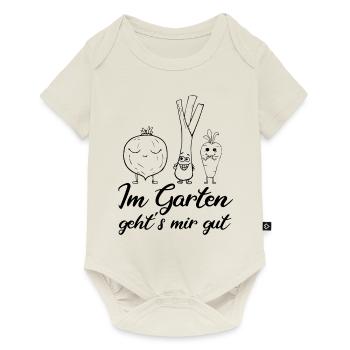 Garten - Baby Premium Kurzarmbody - Naturweiß - Vorne