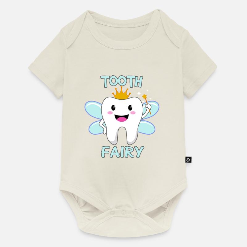 Fée des dents - Body à manches courtes Premium Bébé - blanc cassé