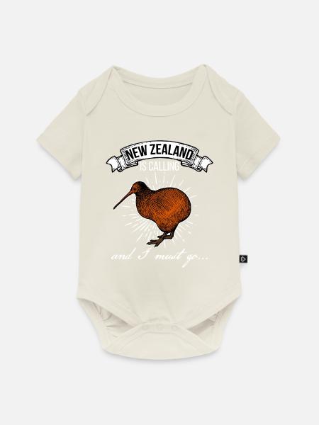 neuseeland - Baby Premium Kurzarmbody - Naturweiß