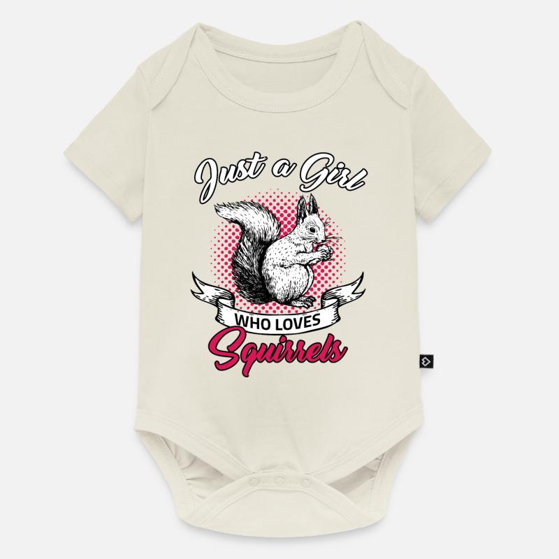 eichhörnchen - Baby Premium Kurzarmbody - Naturweiß