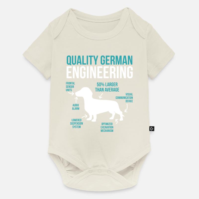 dackel - Baby Premium Kurzarmbody - Naturweiß
