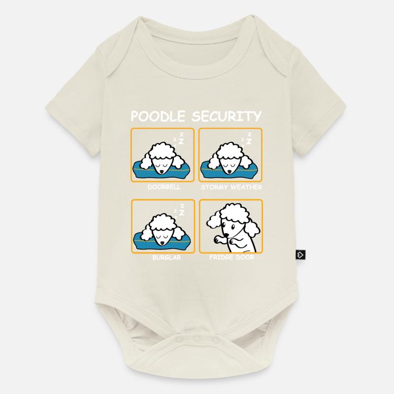 Pudel - Baby Premium Kurzarmbody - Naturweiß