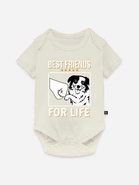 Australian Shepherd - Baby Premium Kurzarmbody - Naturweiß