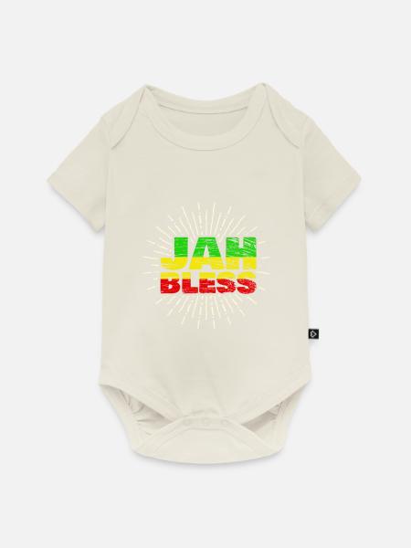 jah bless jaimca - Baby Premium Kurzarmbody - Naturweiß