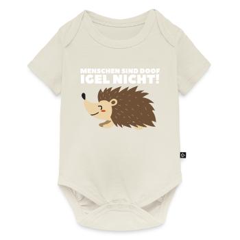Igel Hedgehog Stacheltier Herbst Geschenk - Baby Premium Kurzarmbody - Naturweiß - Vorne