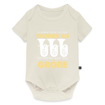 Tuba nicht auf die Technik Blasmusik Tubist Tuba - Baby Premium Kurzarmbody - Naturweiß - Vorne
