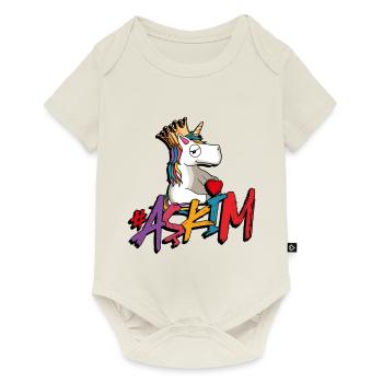 askim einhorn türkisch - Baby Premium Kurzarmbody - Naturweiß - Vorne