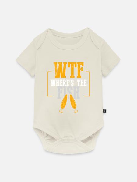 fishing angeln spruch - Baby Premium Kurzarmbody - Naturweiß