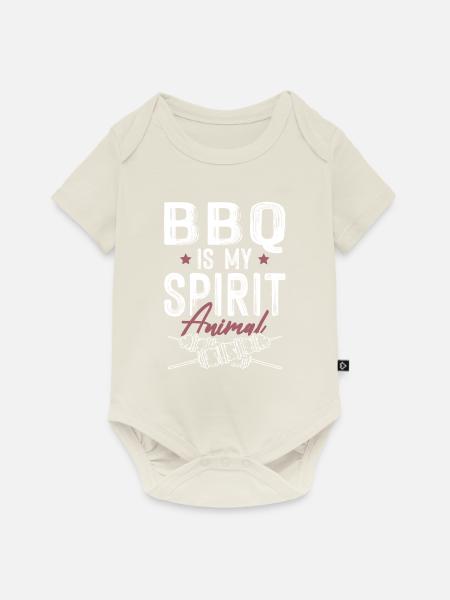 BBQ Grillen Spruch - Baby Premium Kurzarmbody - Naturweiß