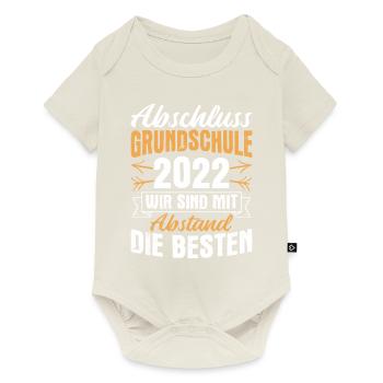 Abschluss Grundschule 2023 mit Abstand die Besten - Baby Premium Kurzarmbody - Naturweiß - Vorne