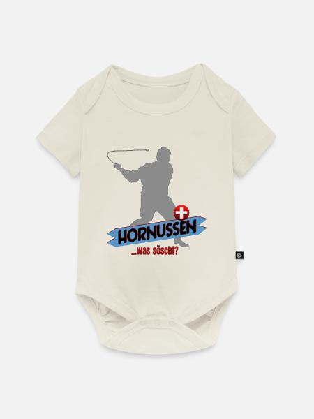 Hornussen Schweiz - Baby Premium Kurzarmbody - Naturweiß