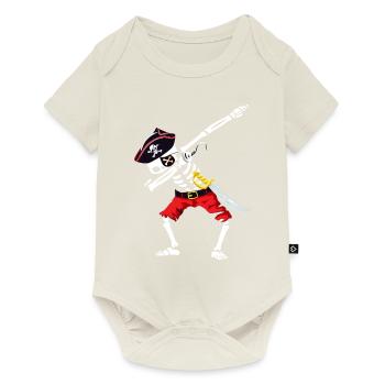 Skeleton Pirate Cadeau Dabbing Drôle Halloween - Body à manches courtes Premium Bébé - blanc cassé - Devant