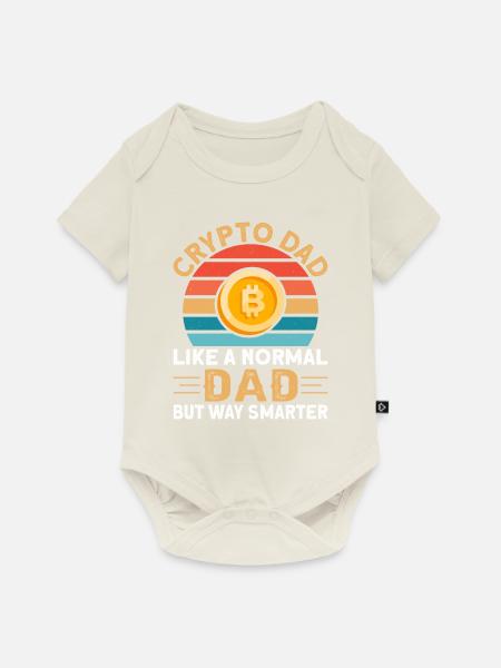 Kryptowährung Btc Krypto Dad - Baby Premium Kurzarmbody - Naturweiß