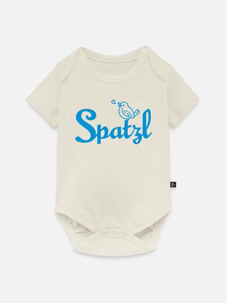 Spatzl – Kosename der Bayern - Baby Premium Kurzarmbody - Naturweiß