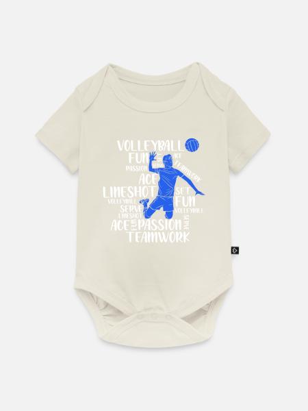 Volleyball Player Spike - Baby Premium Kurzarmbody - Naturweiß