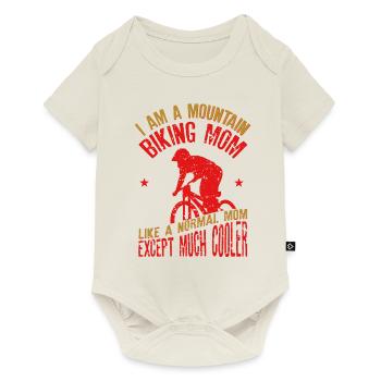 Je suis une maman de vélo de montagne Citation amusante pour maman - Body à manches courtes Premium Bébé - blanc cassé - Devant