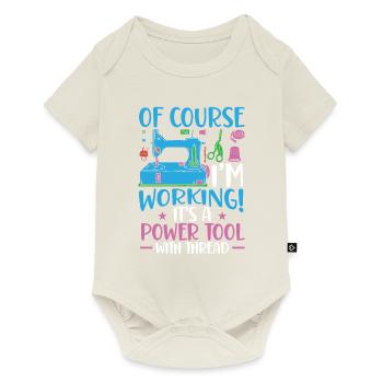 Funny Powered Tool Of Thread - Baby Premium Kurzarmbody - Naturweiß - Vorne