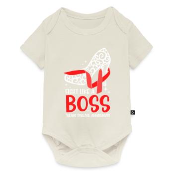 Ribbon Red Fight Heart - Baby Premium Kurzarmbody - Naturweiß - Vorne