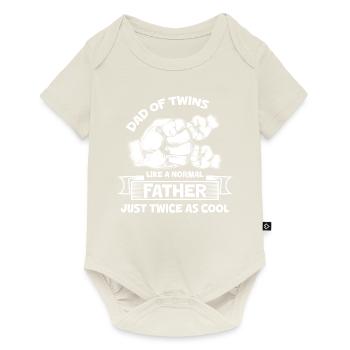 Funny Dad Of Twins - Baby Premium Kurzarmbody - Naturweiß - Vorne