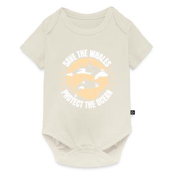 Save The Whales Protect Oceans - Baby Premium Kurzarmbody - Naturweiß - Vorne
