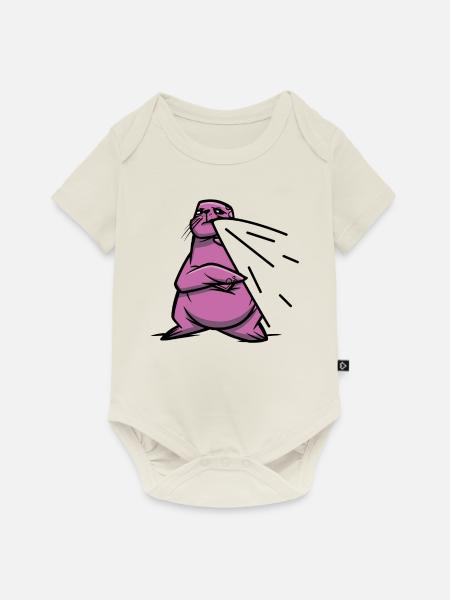 Cute Seal - Baby Premium Kurzarmbody - Naturweiß