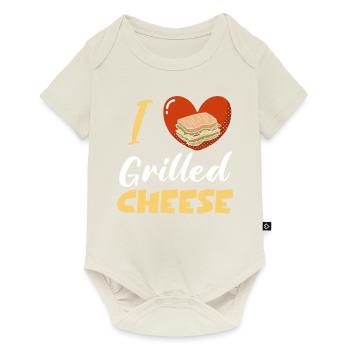 I Love Grilled Cheese - Baby Premium Kurzarmbody - Naturweiß - Vorne