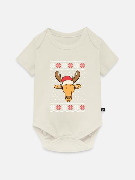 Cute Reindeer - Baby Premium Kurzarmbody - Naturweiß