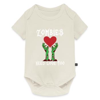 Funny Halloween Zombies Needs Love Too - Baby Premium Kurzarmbody - Naturweiß - Vorne