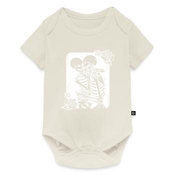Gothic Skeleton Couple - Baby Premium Kurzarmbody - Naturweiß - Vorne