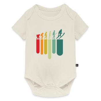 Vintage ski evolution - Baby Premium short-sleeve bodysuit - off white - Front