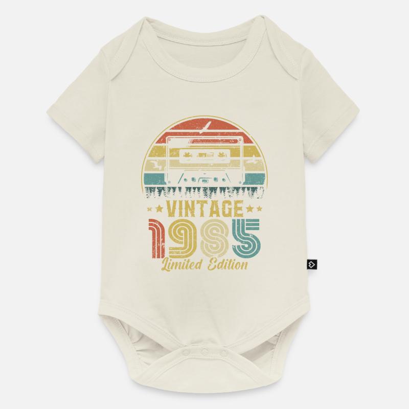 Cassette vintage 1985 - Body à manches courtes Premium Bébé - blanc cassé
