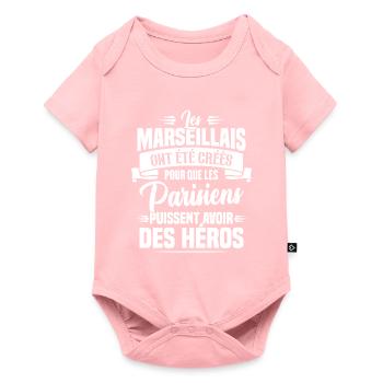 Les marseillais ont été créés pour les parisiens - Body à manches courtes Premium Bébé - rose - Devant
