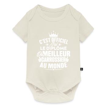 Meilleur carrossier au monde - Body à manches courtes Premium Bébé - blanc cassé - Devant