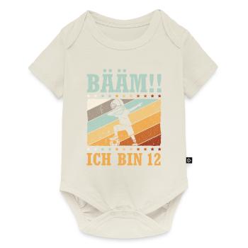 BÄÄM Ich bin 12 Dabbing Geburtstagsshirt 12 Jahre - Baby Premium Kurzarmbody - Naturweiß - Vorne