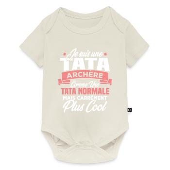 Je suis une tata archère - Body à manches courtes Premium Bébé - blanc cassé - Devant