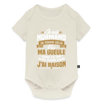 Humour cadeau Je suis Normand - Body à manches courtes Premium Bébé - blanc cassé - Devant