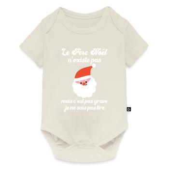 le père noël n'existe pas - Body à manches courtes Premium Bébé - blanc cassé - Devant
