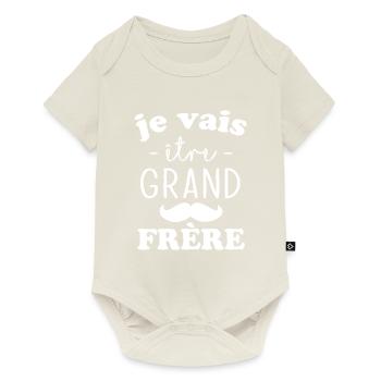 Je vais être grand Frère - Body à manches courtes Premium Bébé - blanc cassé - Devant