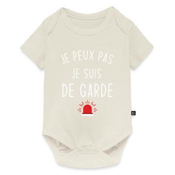 Je peux pas je suis de garde - Body à manches courtes Premium Bébé - blanc cassé - Devant