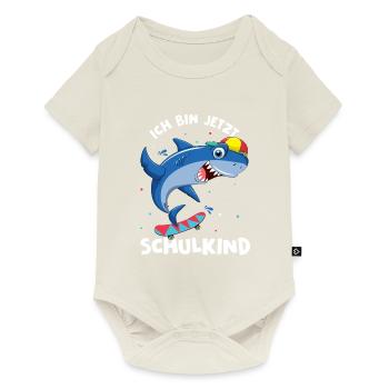 Ich Bin Jetzt Schulkind - Hai Designs Einschulung - Baby Premium Kurzarmbody - Naturweiß - Vorne