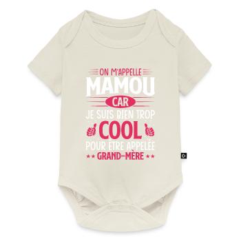 On m'appelle mamou - Body à manches courtes Premium Bébé - blanc cassé - Devant