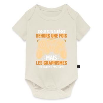 Humour cadeau console graphisme jeux vidéo - Body à manches courtes Premium Bébé - blanc cassé - Devant